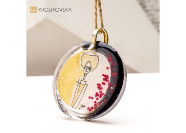 Naszyjnik z Obrazem Malowanym Ręcznie – Biżuteria Pełna Wyjątkowości.