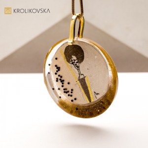 Ekskluzywny Naszyjnik Malowany Ręcznie – Oryginalny Prezent dla Niej.