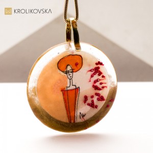 Unikatowy Naszyjnik z Ręcznie Malowaną Grafiką – Wyjątkowy Prezent od Artystki.