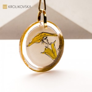 Ręcznie Malowany Naszyjnik – Prezent dla Miłośników Sztuki i Biżuterii.