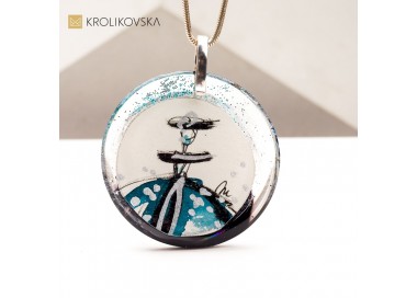 Naszyjnik Malowany Ręcznie – Idealny Prezent dla Miłośników Sztuki.