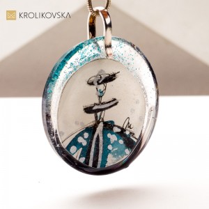 Naszyjnik Malowany Ręcznie – Idealny Prezent dla Miłośników Sztuki.