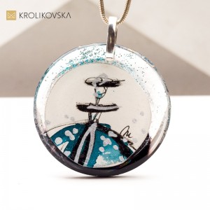 Naszyjnik Malowany Ręcznie – Idealny Prezent dla Miłośników Sztuki.