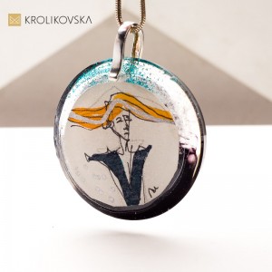 Naszyjnik Tworzony Sercem – Ręcznie Malowana Biżuteria Artystyczna.1