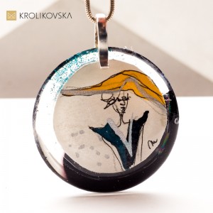 Artystyczny Naszyjnik – Ręcznie Malowane Motywy, Każdy Jest Inny.