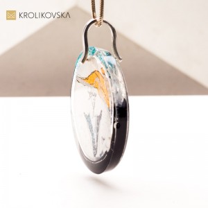 Artystyczny Naszyjnik – Ręcznie Malowane Motywy, Każdy Jest Inny.