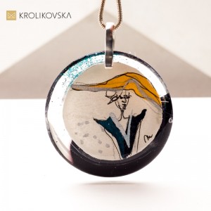 Artystyczny Naszyjnik – Ręcznie Malowane Motywy, Każdy Jest Inny.