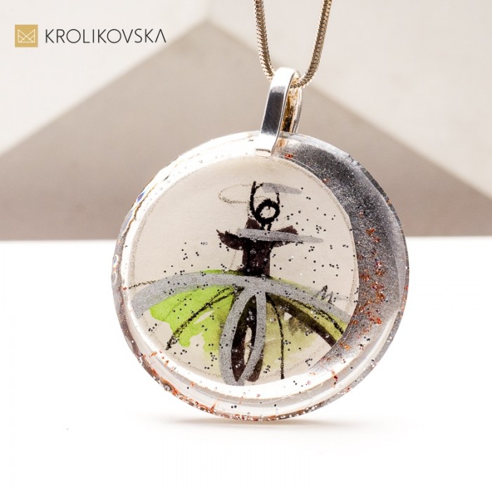 Jedyny w Swoim Rodzaju Naszyjnik – Unikalna Biżuteria z Ręcznie Tworzoną Grafiką.