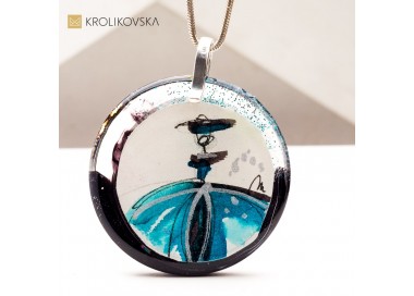 Ręcznie Malowane Naszyjniki – Unikatowa Biżuteria Prosto z Pracowni Artystki.