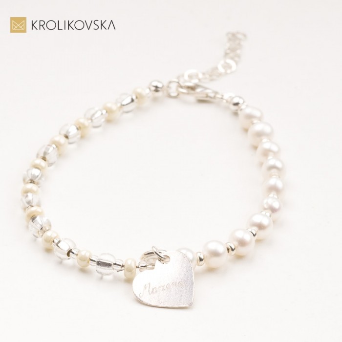 Modna bransoletka z prawdziwymi perłami - idealna na upominek.