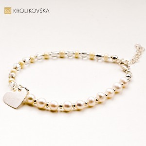 Modna bransoletka z prawdziwymi perłami - idealna na upominek.