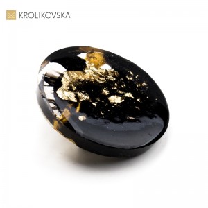 Wyrafinowana Czarno-Złota Klasyka - broszka.