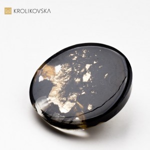 Wyrafinowana Czarno-Złota Klasyka - broszka.