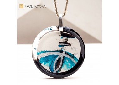 Naszyjnik Artystyczny z Jedyną w Swoim Rodzaju Grafiką – Idealny Prezent.