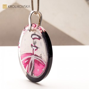 Unikatowe Naszyjniki Artystki: Ręcznie Malowane Biżuteria na Prezent.