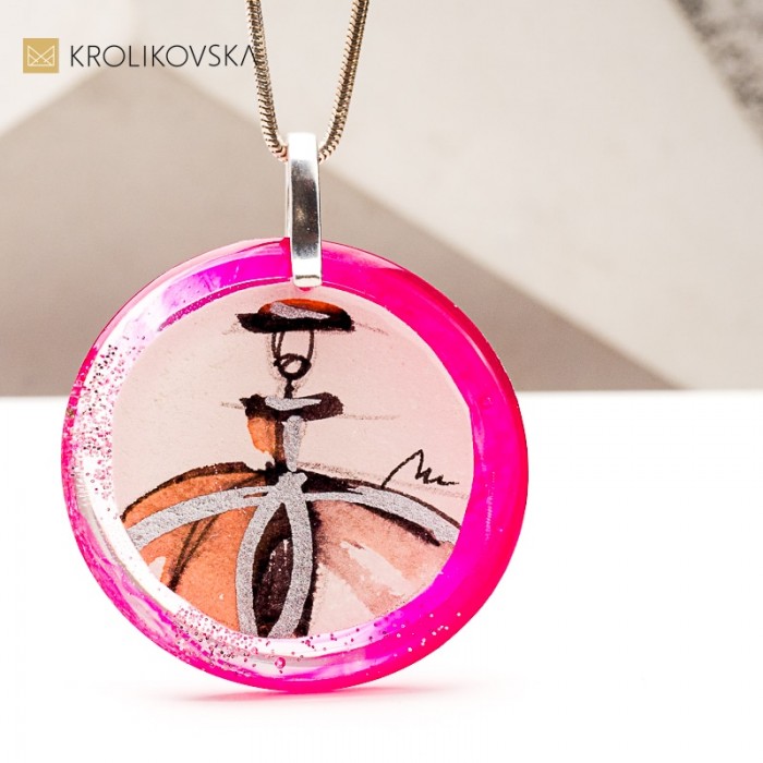 Naszyjnik z Grafiką – Biżuteria Artystyczna na Wyjątkowy Prezent.