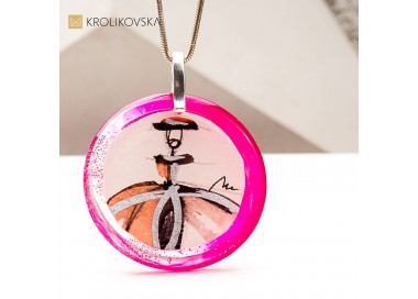 Naszyjnik z Grafiką – Biżuteria Artystyczna na Wyjątkowy Prezent.