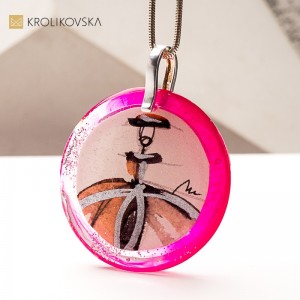 Naszyjnik z Grafiką – Biżuteria Artystyczna na Wyjątkowy Prezent.