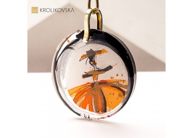 Elegancka Biżuteria w Prezencie - Ręcznie Malowane Naszyjnik.