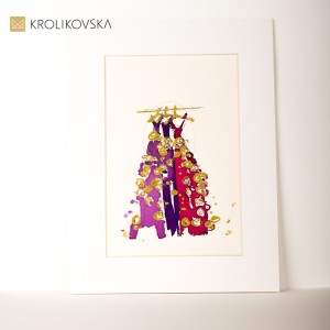 Akwarelowe kreacje- Kobieca Delikatność – Akwarelowy Portret Sukni.