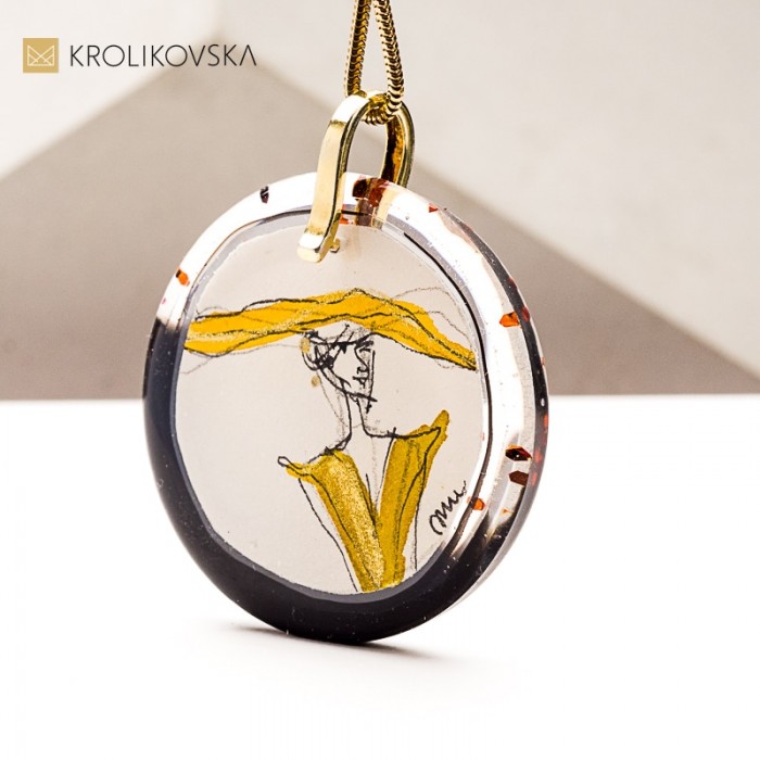 Biżuteria na prezent – ręcznie malowany symbol kobiecej siły