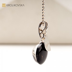 Kobiecy naszyjnik z dmuchawcem - serce z grawerem.