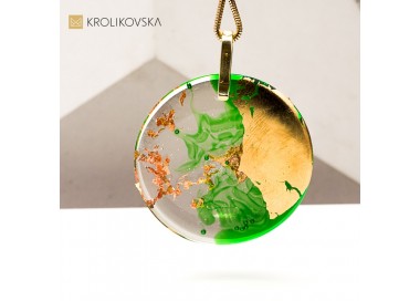 Ekskluzywny naszyjnik artystyczny z żywicy – unikatowy design.