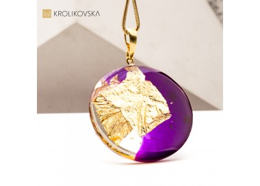 Naszyjnik boho z żywicy – biżuteria artystyczna handmade.