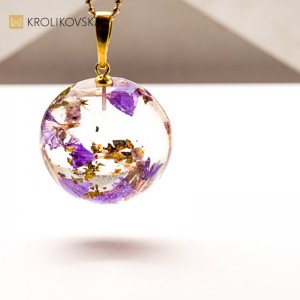 Naszyjnik z zatopionym wrzosem – naturalny urok Bożego Narodzenia.1