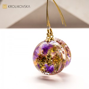 Kolczyki z zatopionym wrzosem – naturalny urok Bożego Narodzenia1