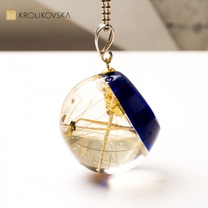 Naszyjnik -Wisior Kula z Dmuchawcem – Złocone Srebro.1