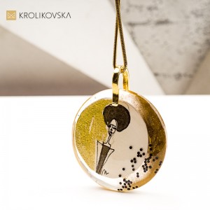 Naszyjnik z Miniaturą Obrazu – biżuteria handmade z autorską grafiką