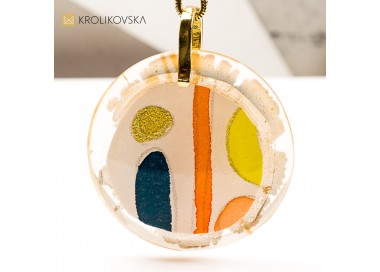 Artystyczny Naszyjnik w Żywicy – ręcznie malowana biżuteria
