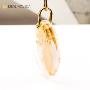 Naszyjnik Artystyczny z Autorską Grafiką w Żywicy