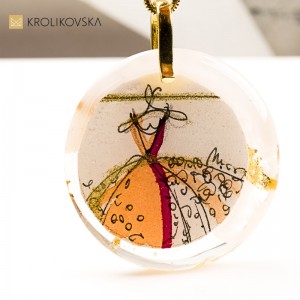 Naszyjnik Obraz w Żywicy – Biżuteria Artystyczna Handmade