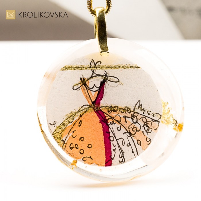 Naszyjnik Obraz w Żywicy – Biżuteria Artystyczna Handmade