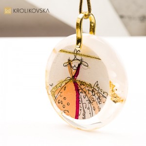 Naszyjnik Obraz w Żywicy – Biżuteria Artystyczna Handmade