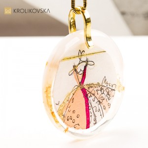 Naszyjnik Obraz w Żywicy – Biżuteria Artystyczna Handmade