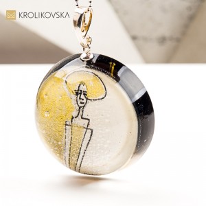Naszyjnik z Malowaną Grafiką – Kolekcja Malowane