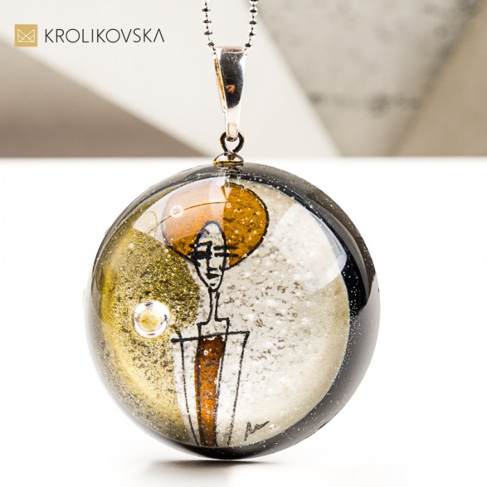 Naszyjnik Obraz w Żywicy – Kobieca Energia i Sztuka.