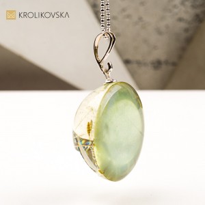 Naszyjnik półkula z dmuchawcem wyjątkowy prezent dla niej handmade