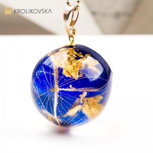 Naszyjnik kula z dmuchawcem prezent dla przyjaciółki z duszą