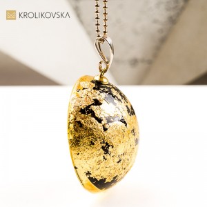 Naszyjnik pół kula  prezent dla żony handmade1