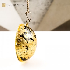 Naszyjnik pół kula  prezent dla żony handmade