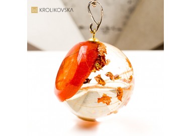 Naszyjnik kula z dmuchawcem biżuteria artystyczna dla niej