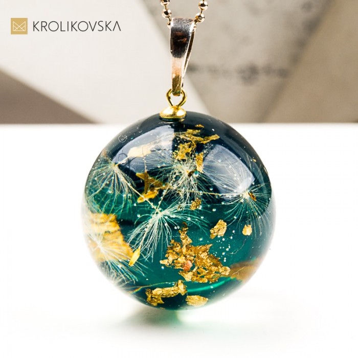 Naszyjnik kula z lawendą prezent dla romantycznej kobiety