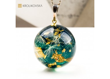 Naszyjnik kula z lawendą prezent dla romantycznej kobiety