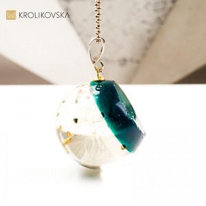 Naszyjnik kula z lawendą prezent dla romantycznej kobiety