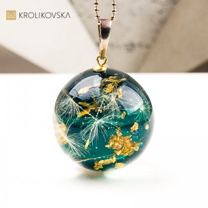 Naszyjnik kula z lawendą prezent dla romantycznej kobiety