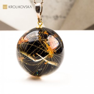 Naszyjnik kula z prezent z duszą handmade.
